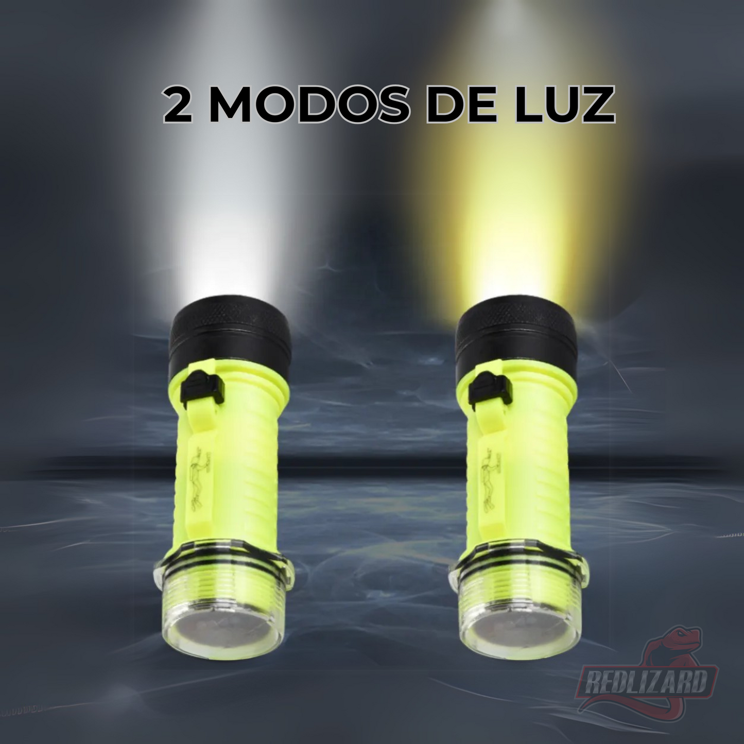 Lampara Buceo Sumergible Recargable Usb C Doble Led