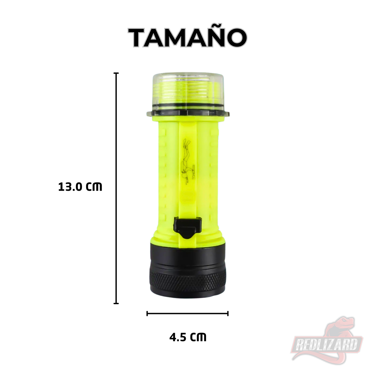 Lampara Buceo Sumergible Recargable Usb C Doble Led