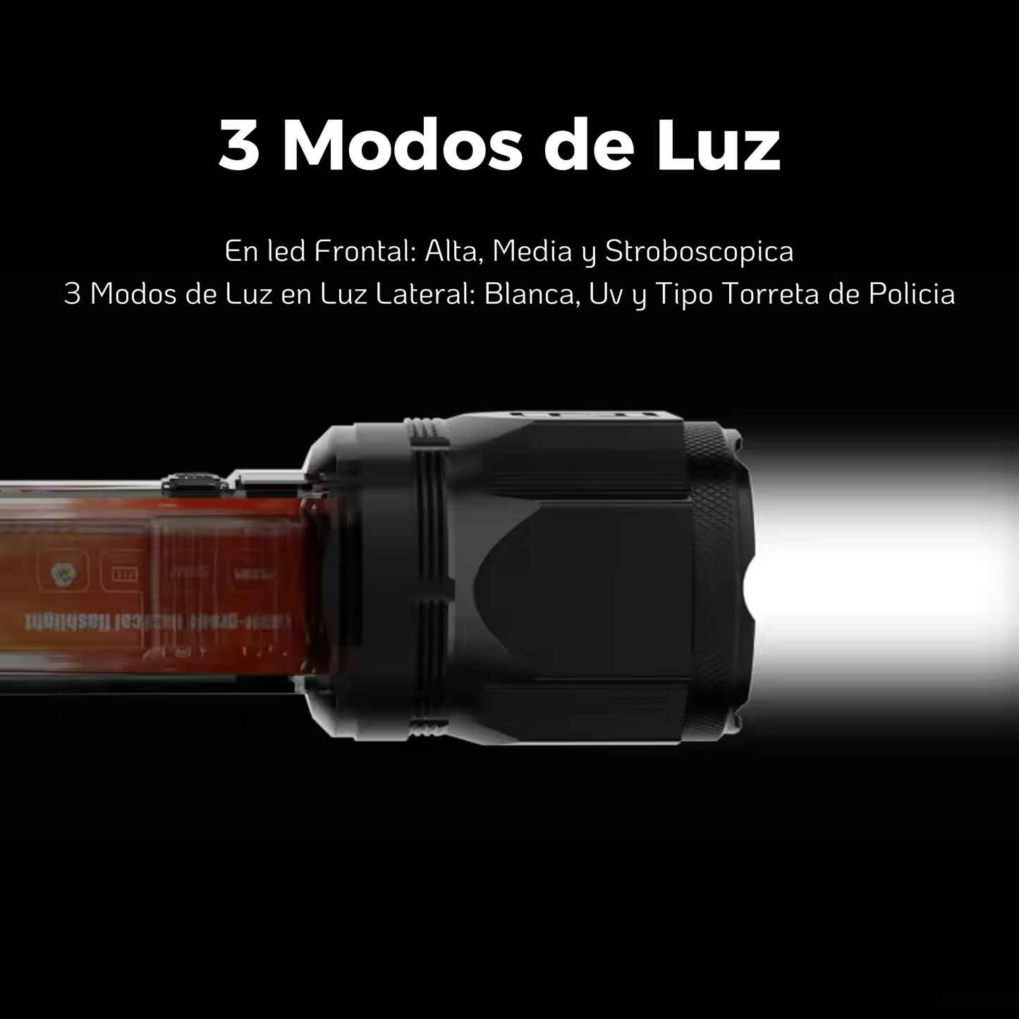 Lampara Tactica Solar Modo Torreta De Policia Power Bank X46