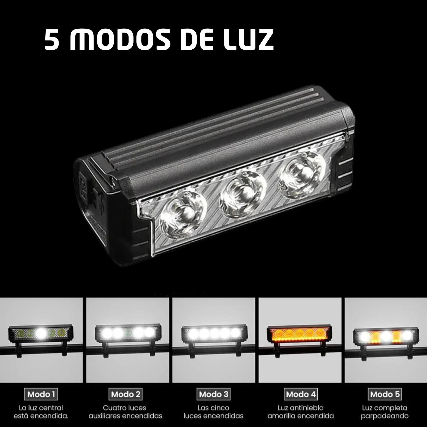 Lampara Bicicleta Frontal Recargable Led Ultra Potente