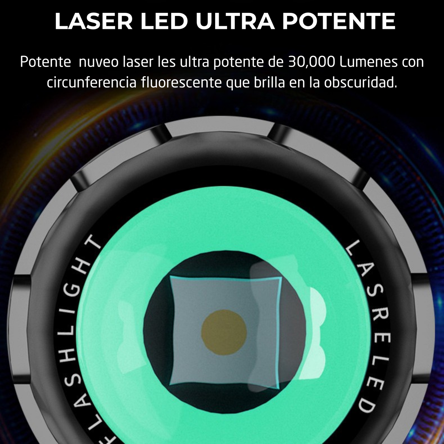 Linterna Recargable Laser Led Ultra Potente Zoom Power Bank