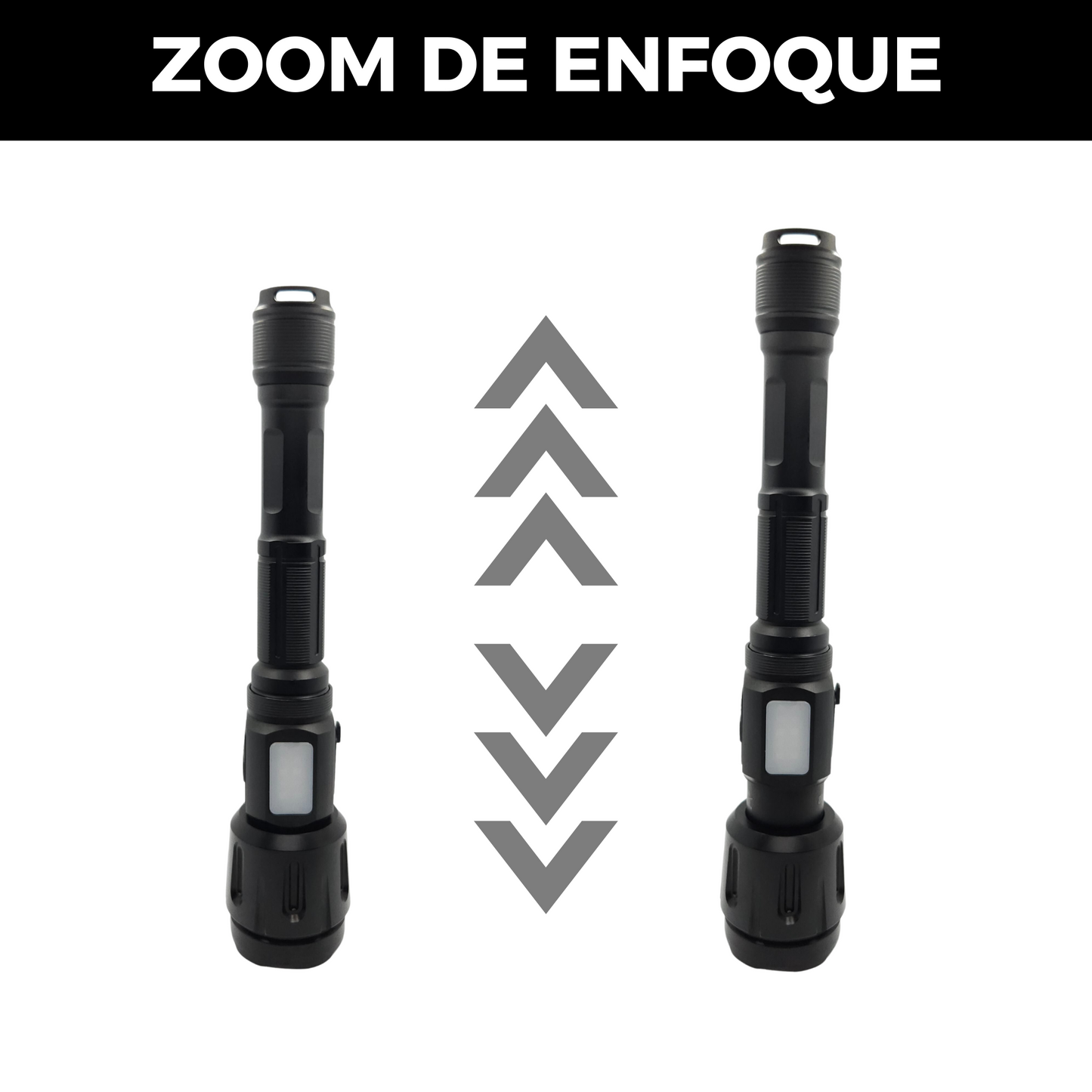 Lampara Táctica Ultra Potente T9-100 20000 Lúmenes Con Zoom