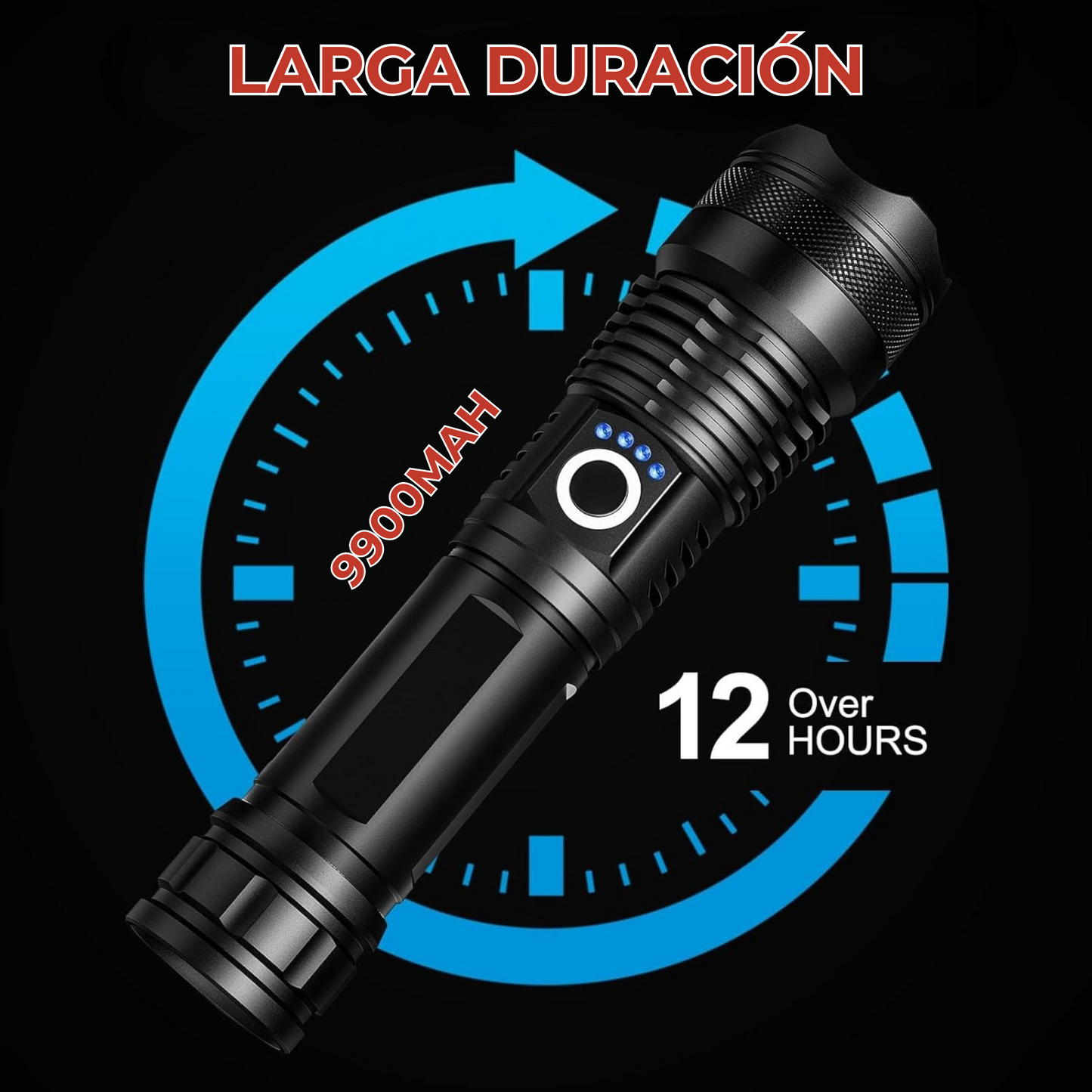 Lampara Led Potente 5000 Lumens 5 Modos Luz Grado Militar