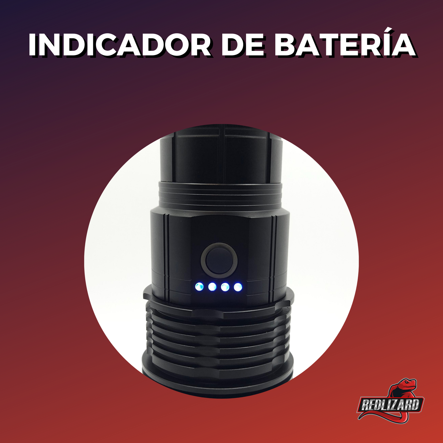 Lampara Tactica Ultra Potente Laser Led Circular 6 pilas 18650 incluidas