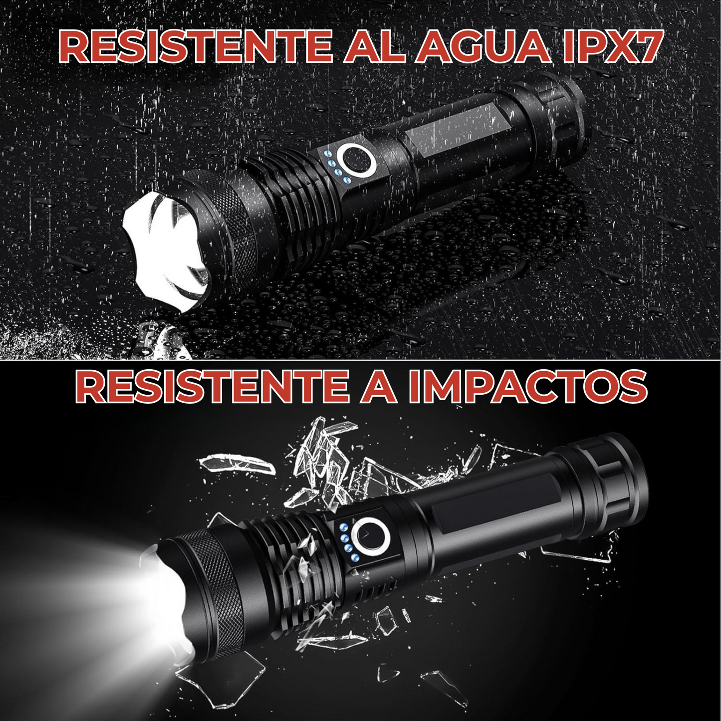Lampara Led Potente 5000 Lumens 5 Modos Luz Grado Militar