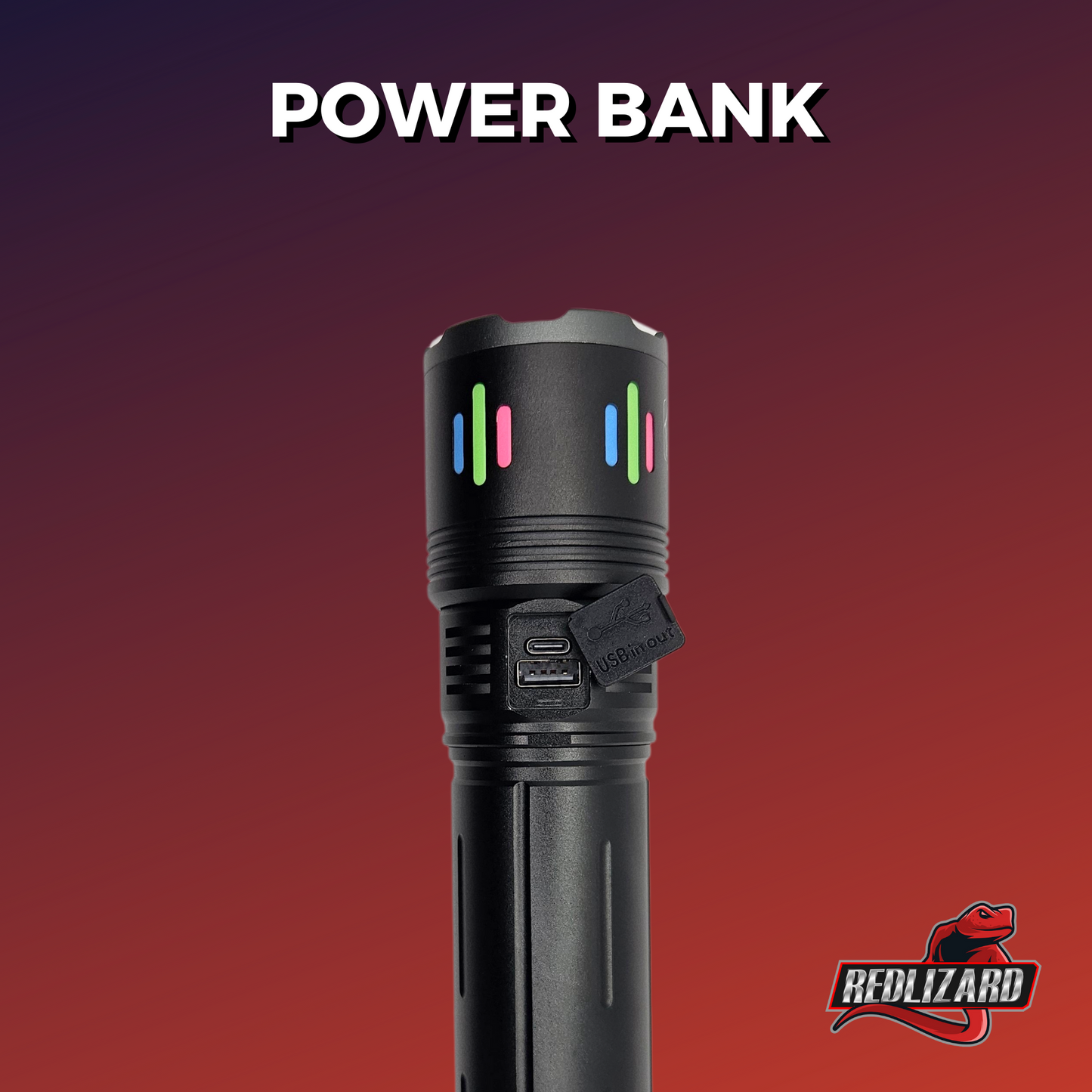 Lampara Led Recargable Tactica Laser Led De Mano Potente