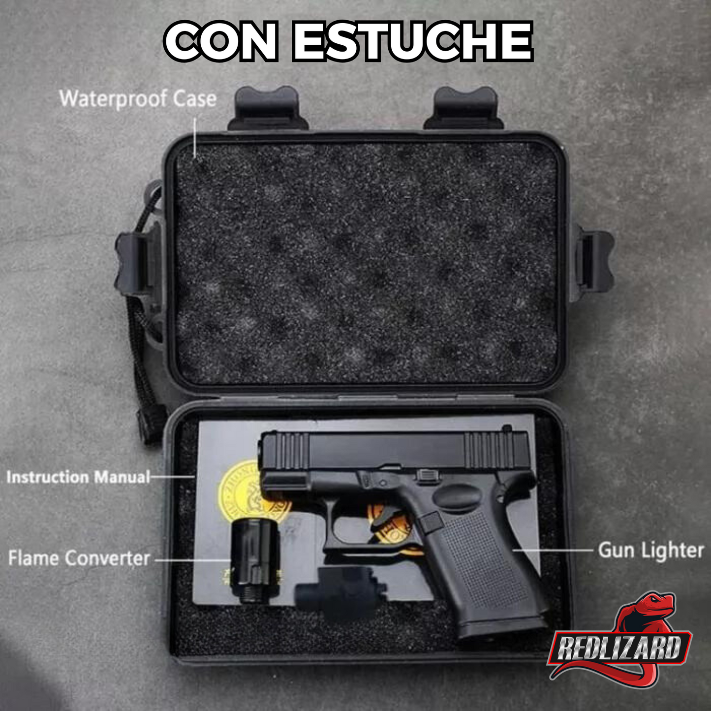 Encendedor Pistola En Forma De Pistola Glock Soplete