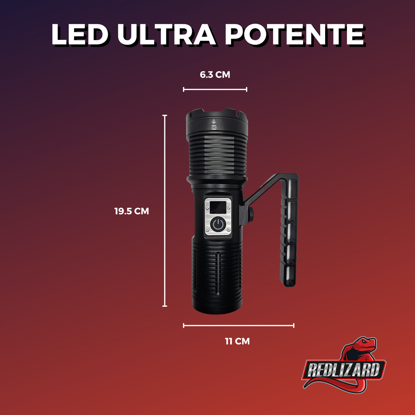 Lampara Recargable Led Ultra Potente Tactica De 30000 Lumens