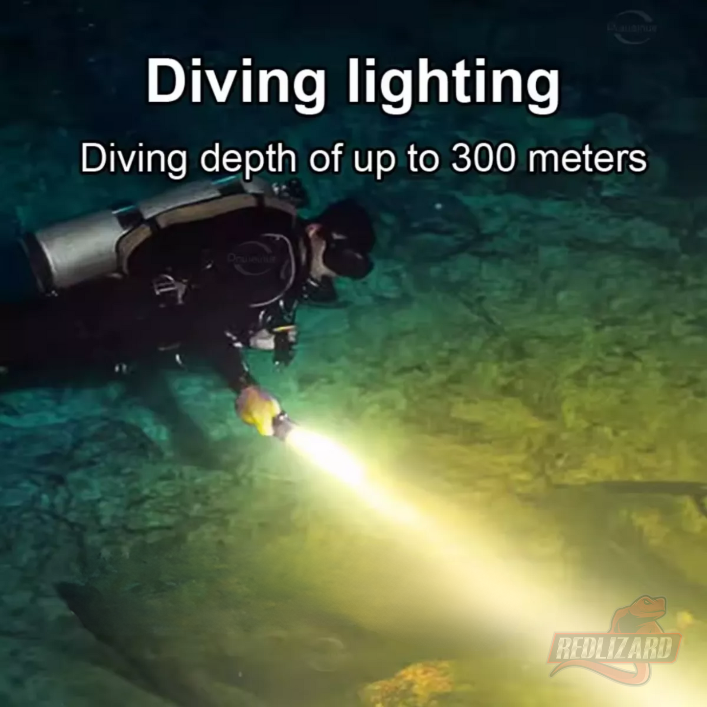 Lampara Buceo Sumergible Recargable Usb C Doble Led