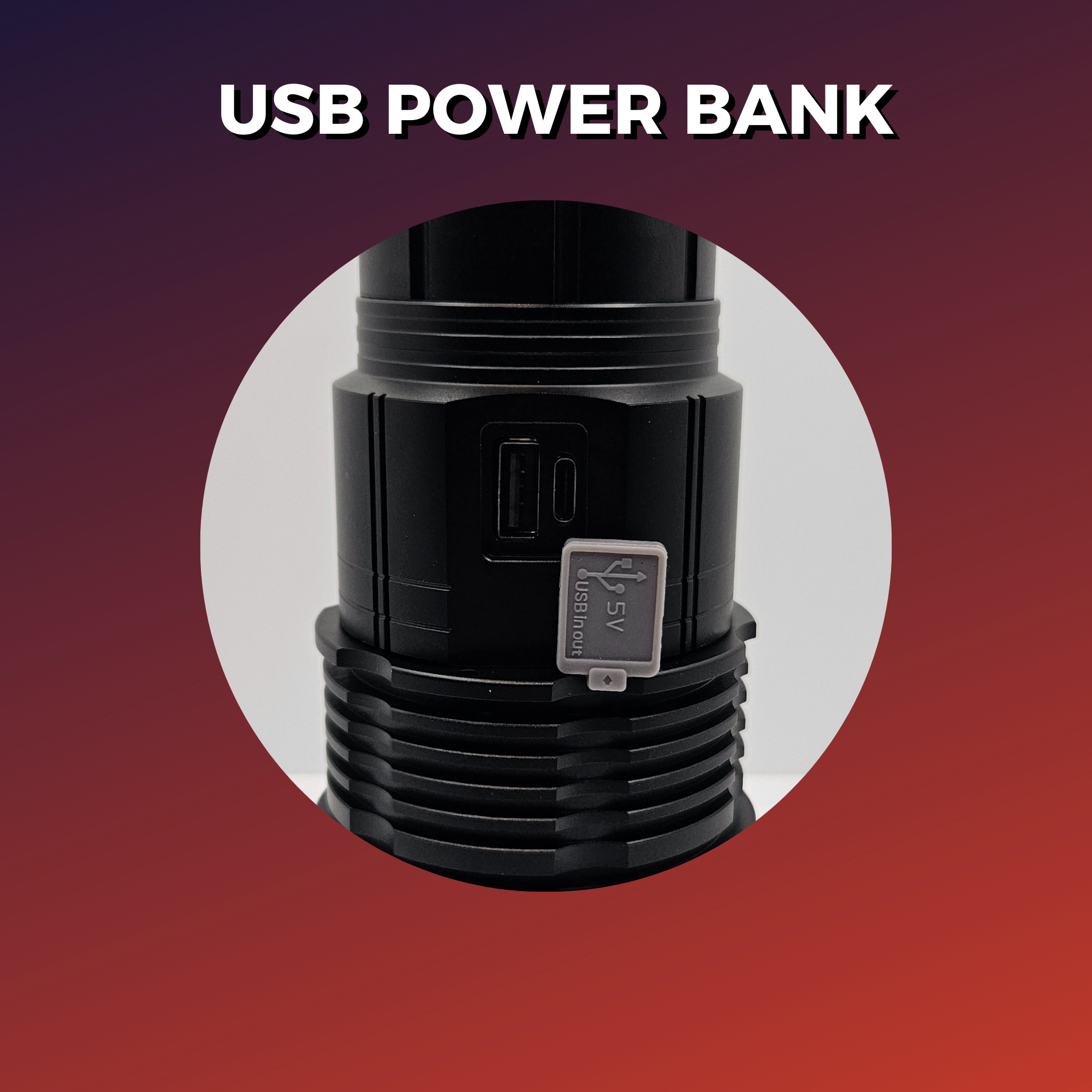 Lampara Tactica Ultra Potente 30,000 Lumenes Laser Led