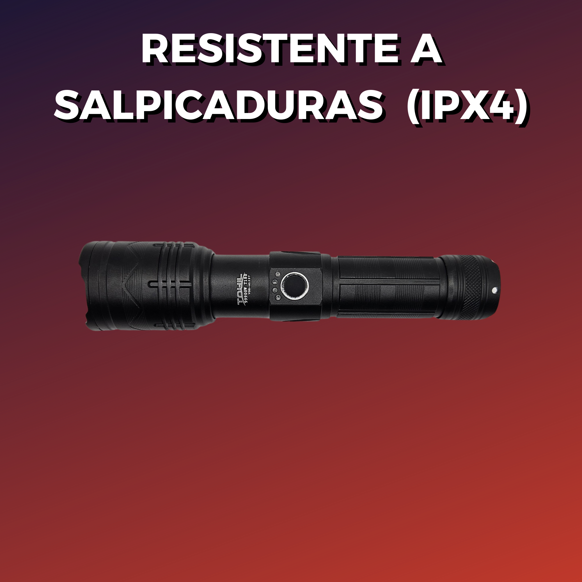 Lampara Tactica Recargable Doble Laserled T180 20000 Lumenes