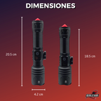 Linterna Tactica Recargable Lampara Led Potente Rompe Vidrio