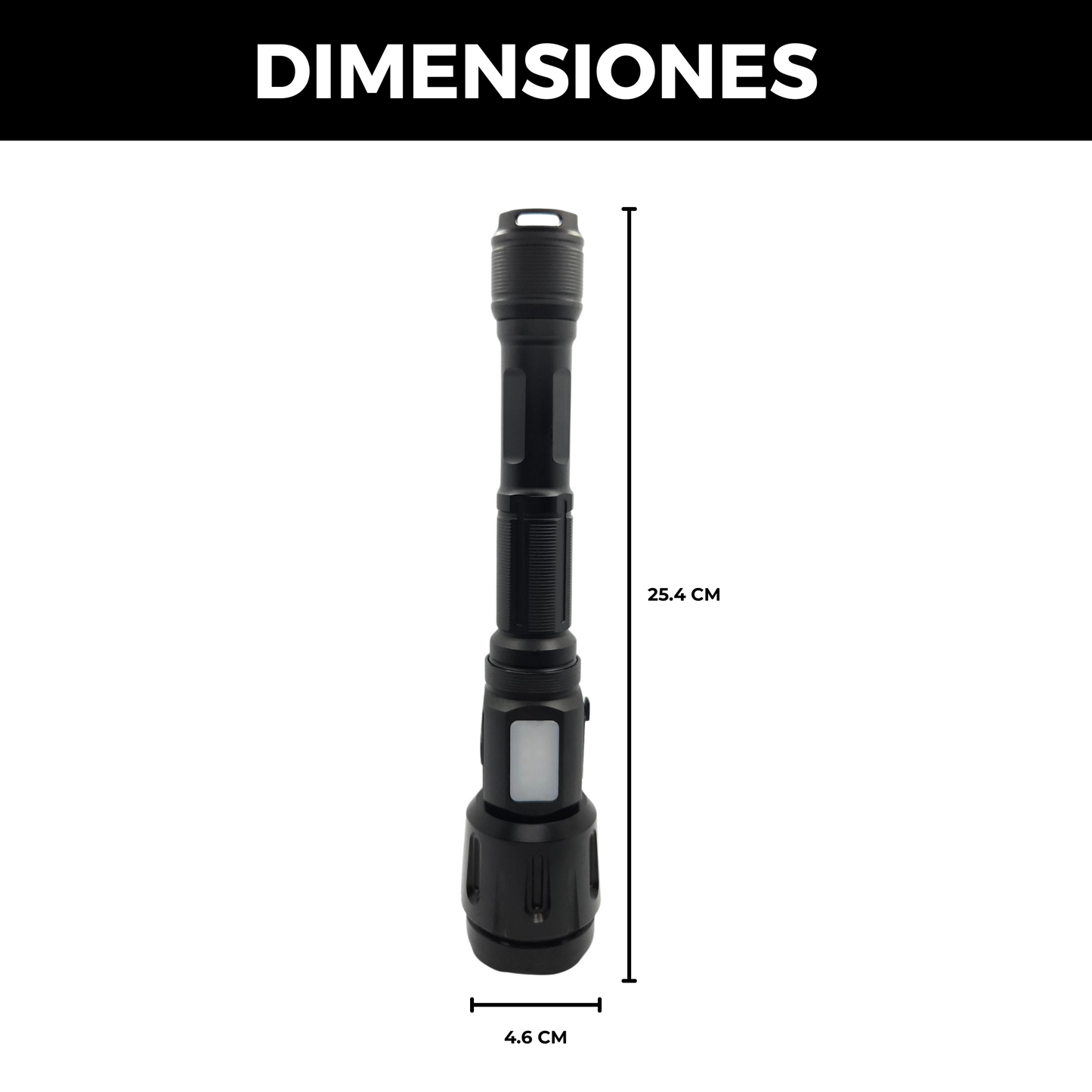 Lampara Táctica Ultra Potente T9-100 20000 Lúmenes Con Zoom
