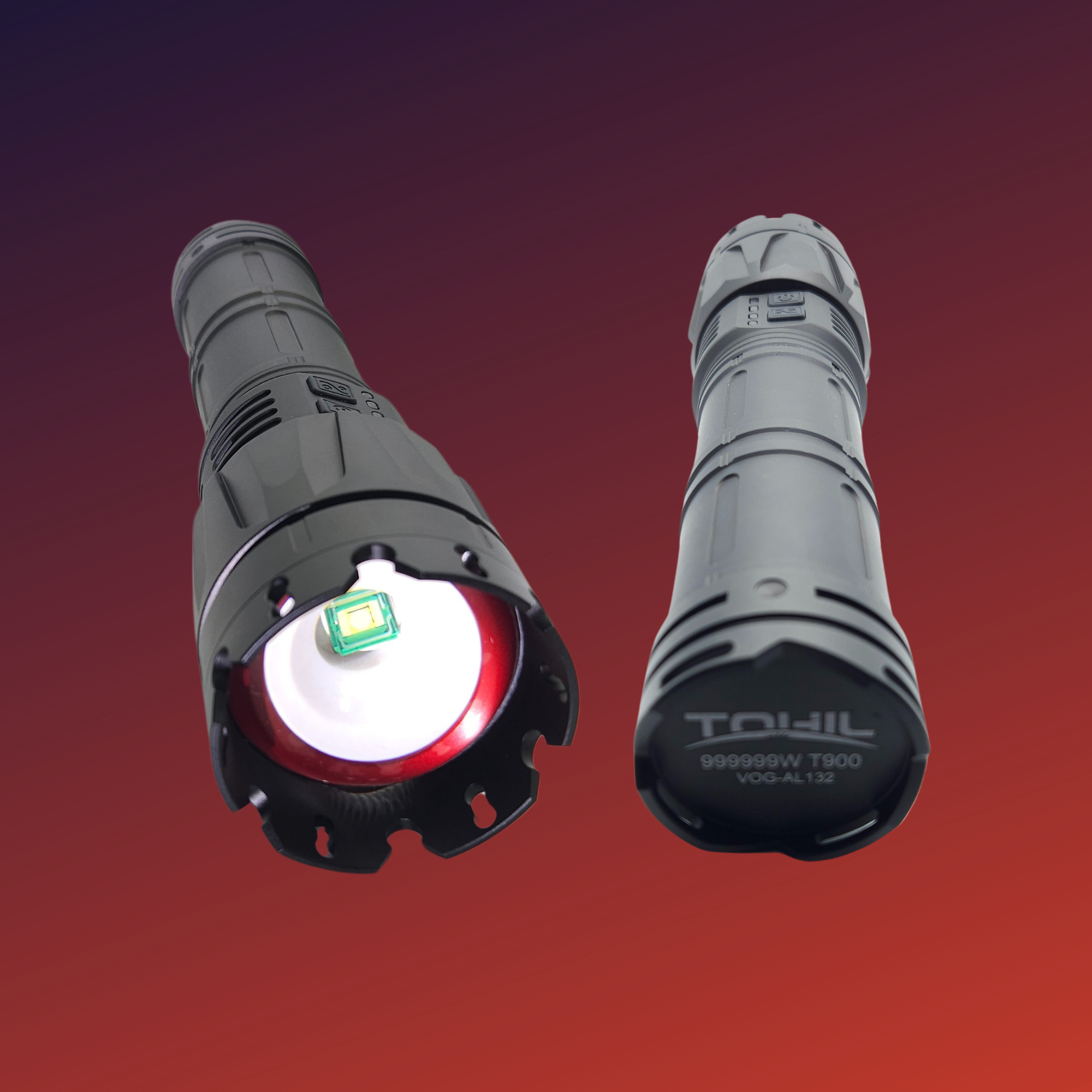 Lampara Tactica Recargable Ultra Potente Led Laser 8 X 18650