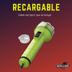 Linterna Táctica Recargable Redlizard 668 Amarilla 10000 Lm Luz Blanca 400m Blanco Amarillo