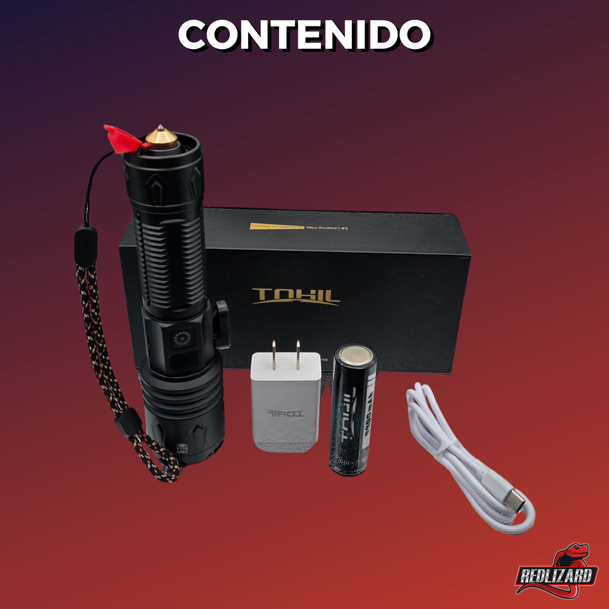 Linterna Tactica Recargable Lampara Led Potente Rompe Vidrio