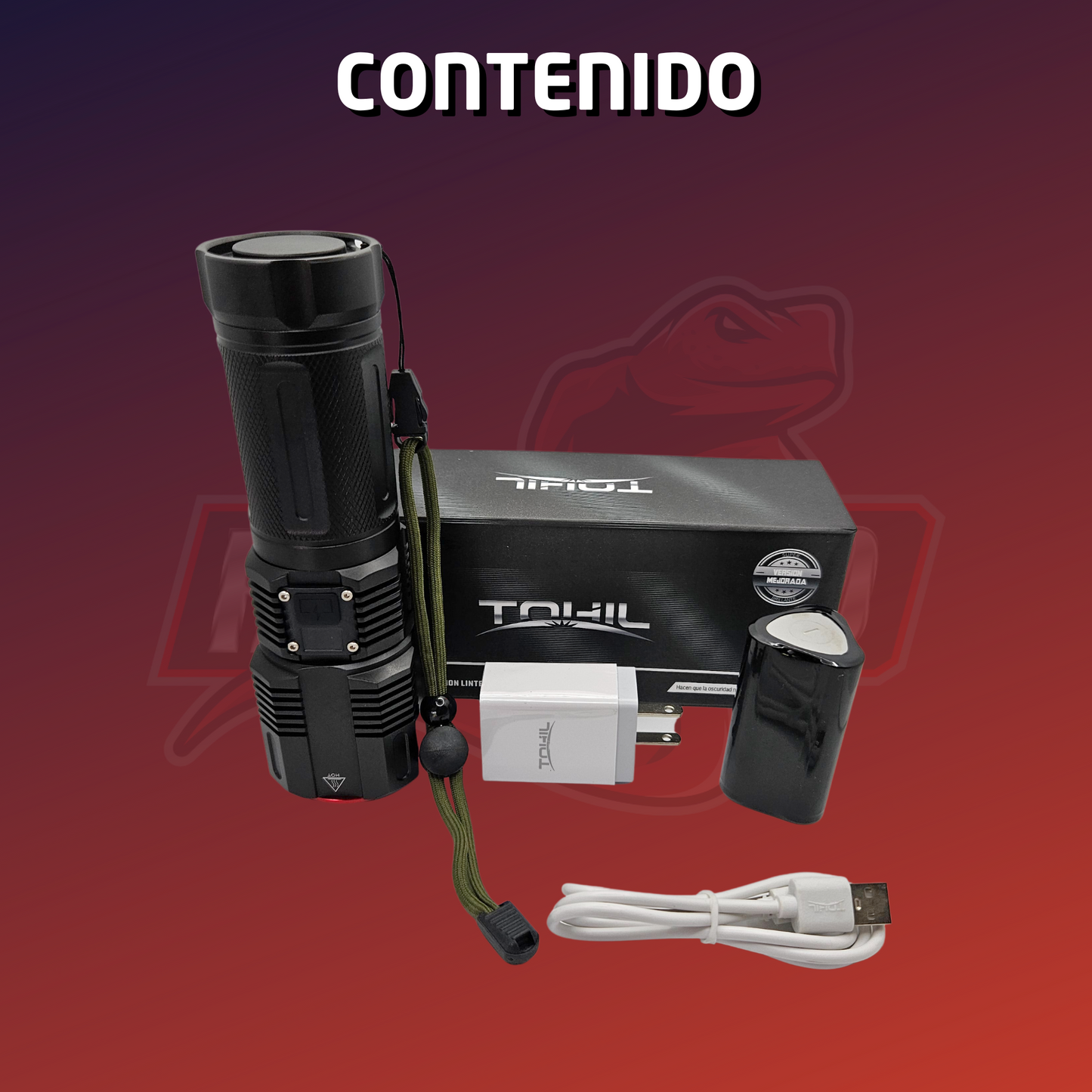 Lampara Tactica Ulta Potente Led T180 Recargable Usb