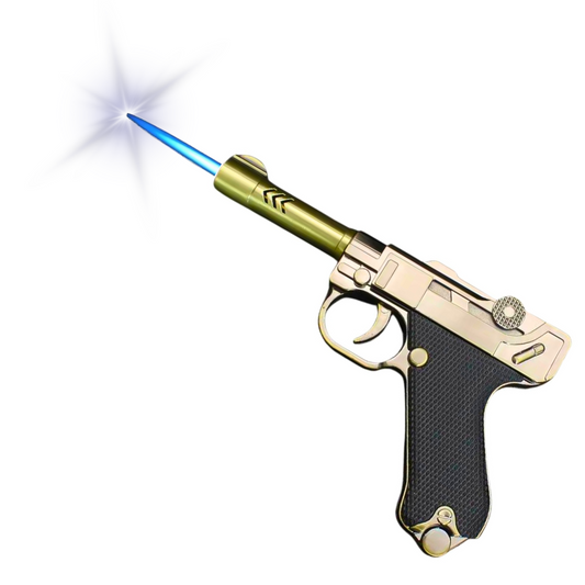 Encendedor De Pistola Recargable Con Flama De Soplete