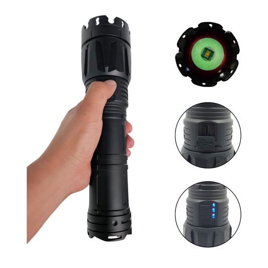 Lampara Tactica Recargable Ultra Potente Led Laser 8 X 18650