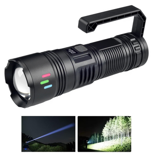 Lampara Tactica Potente Con Tripie Cacería Recargable 3 Leds