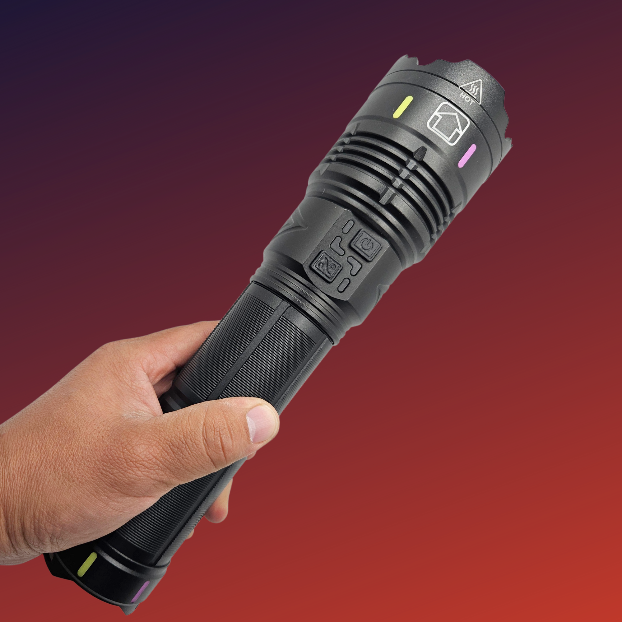 Lampara Tactica Recargable 8 Pilas 18650 5 Modos De Luz