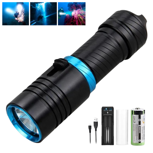 Lampara Buceo Sumergible Recargable Led Potente 3000 Lumenes