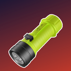 Linterna Táctica Recargable 50m 1000lm Sumergible Led Buceo Blanco Negro