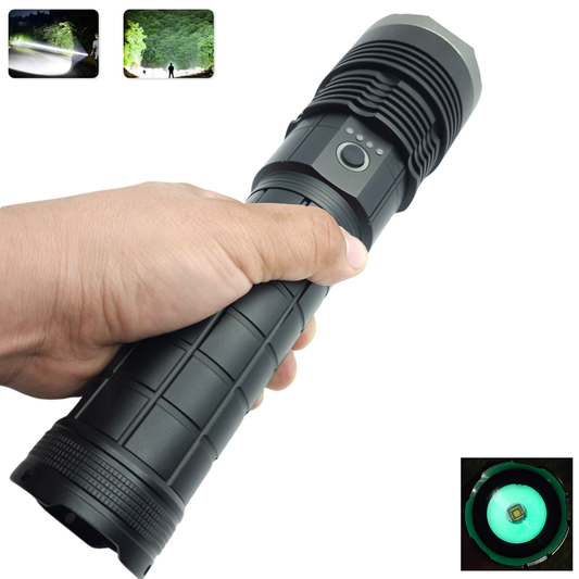 Lampara Tactica Ultra Potente Laser Led Circular 6 pilas 18650 incluidas