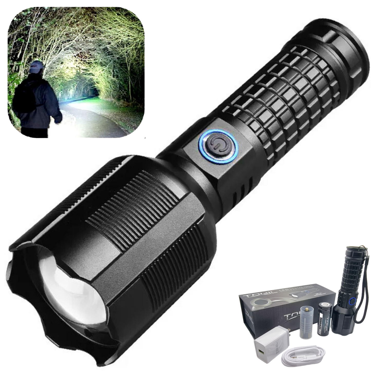 Lampara Tactica Recargable Led T12 Ultra Potente