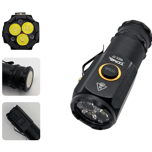 Lampara Tactica Ultrapotente 3 Leds Recargable 10000 Lumenes AL-129