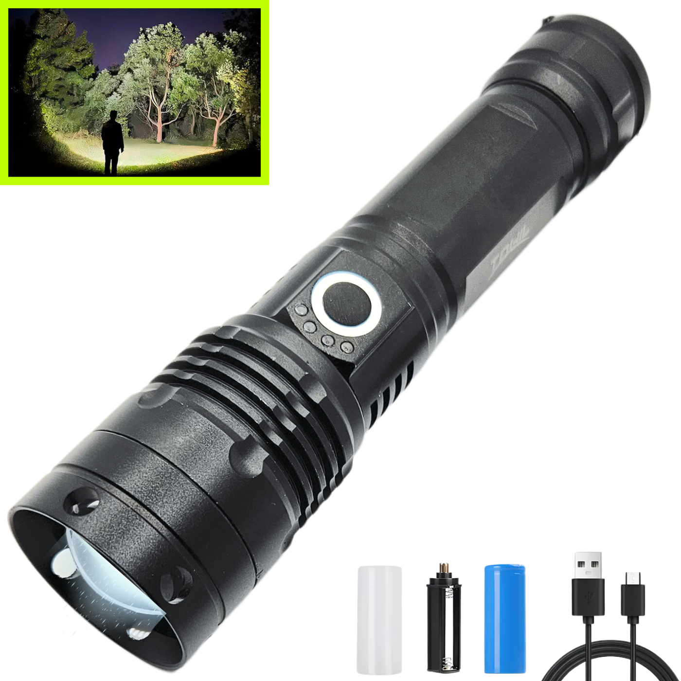 Lampara Tactica Recargable Led Potente Militar AL-102