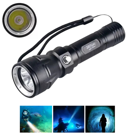 Lampara Recargable Led Sumergible Buceo 50m Profundidad