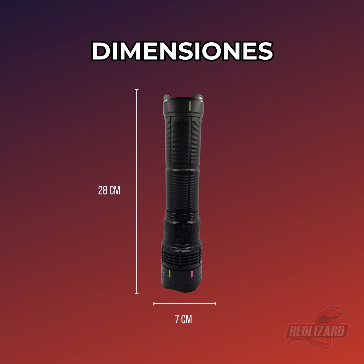 Lampara Tactica Recargable 8 Pilas 18650 5 Modos De Luz