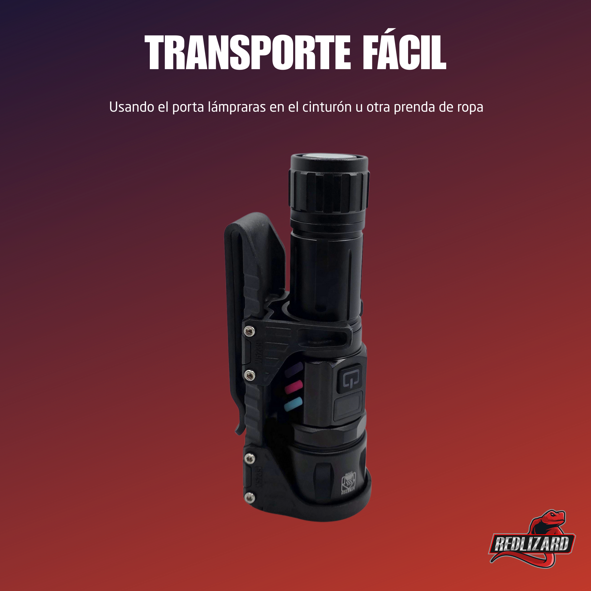 Lampara Tactica Y Porta Linterna P Seguridad 10000lumens Usb