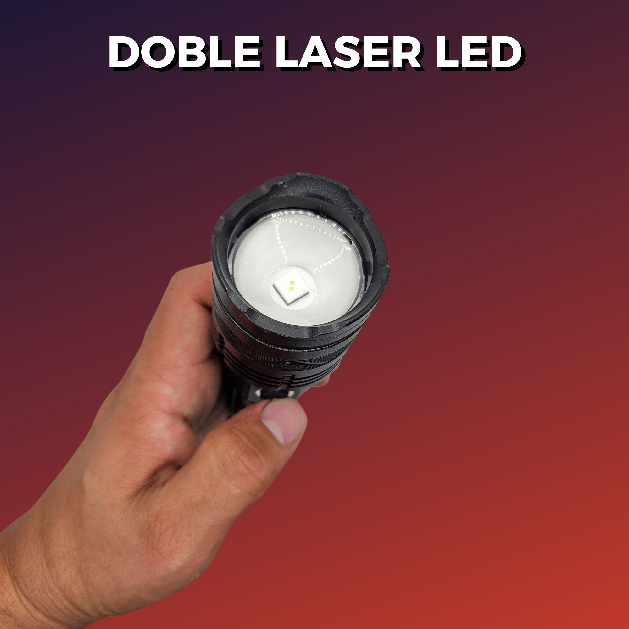 Lampara Tactica Recargable Doble Laserled T180 20000 Lumenes