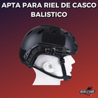 Lampara Tactica Recargable Soporte Para Riel Casco Militar