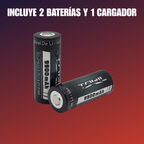 Cargador Con Batería Recargable 26650 3.7 - 4.2v 9900mah (2 pilas)