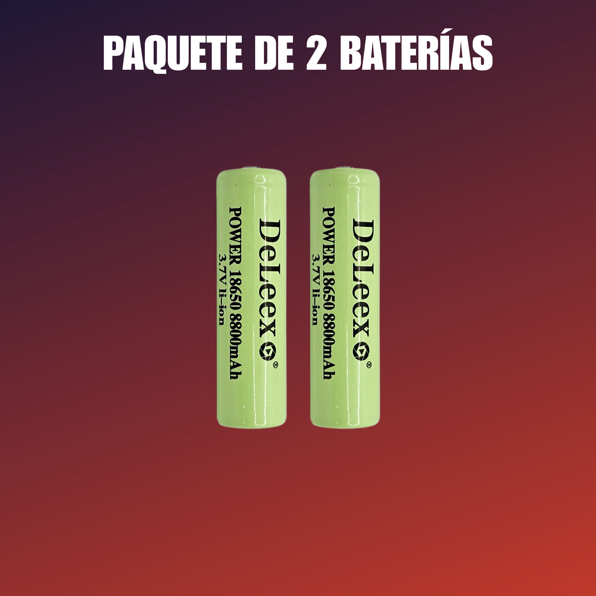 Baterias Pilas Recargables 18650 3.7v / 8800mah (2 Unidades)