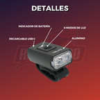 Lampara Bicicleta Frontal Recargable Led 6000 Lúmenes
