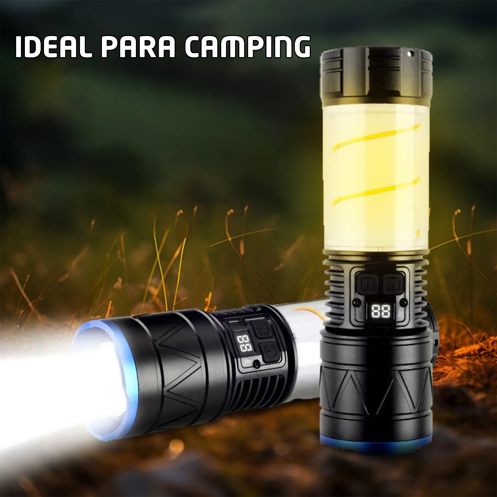 Lampara Recargable Laser Led 30,000 Lumenes Ultra Potente PowerBank
