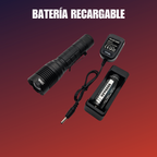 Lampara Tactica Led Recargable 10000 Lumenes Clip Seguridad