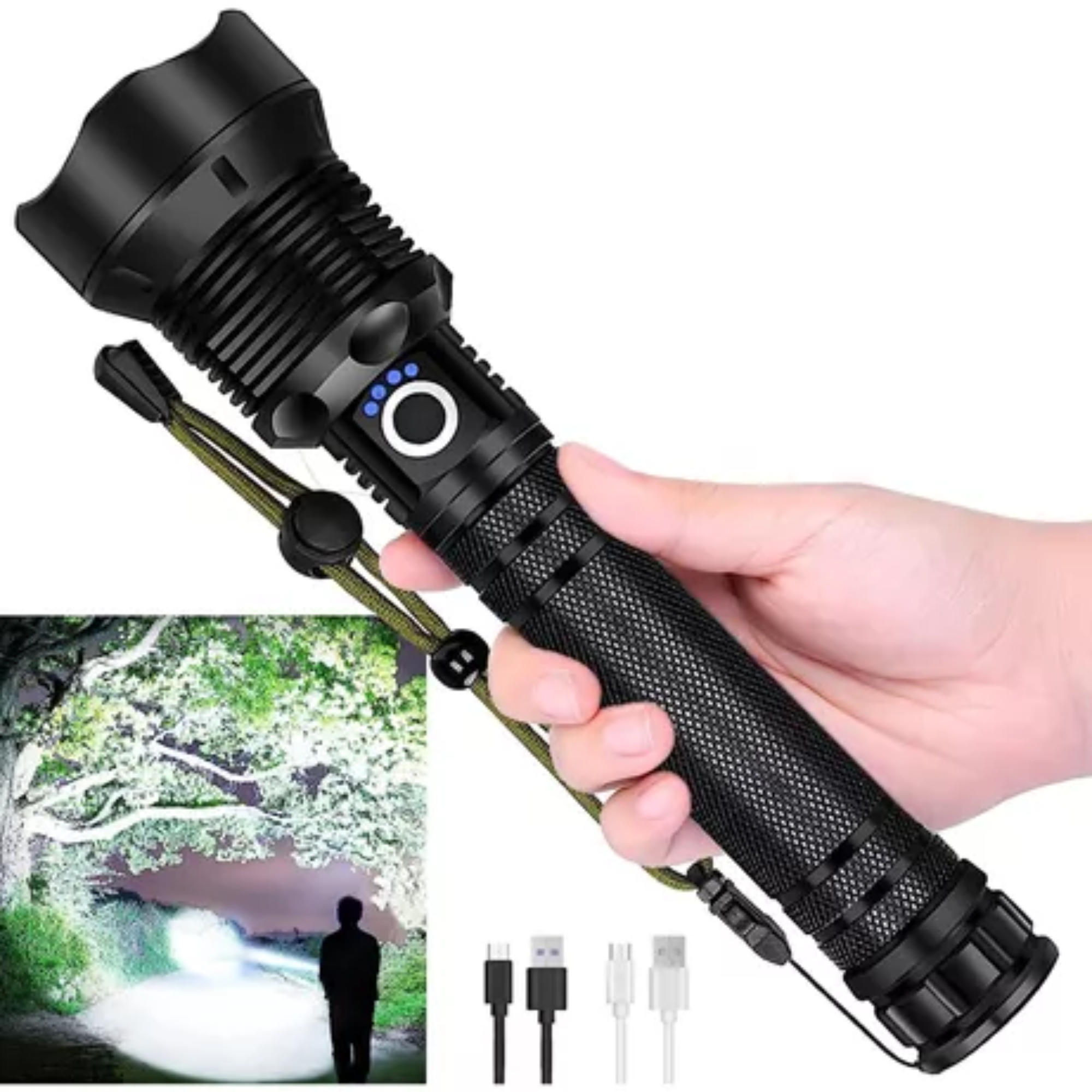 Lampara Tactica Ultra Potente Recargable Led P912