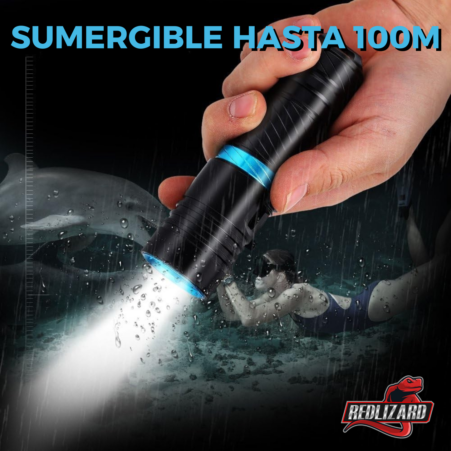 Lampara Buceo Sumergible Recargable Led Potente 3000 Lumenes
