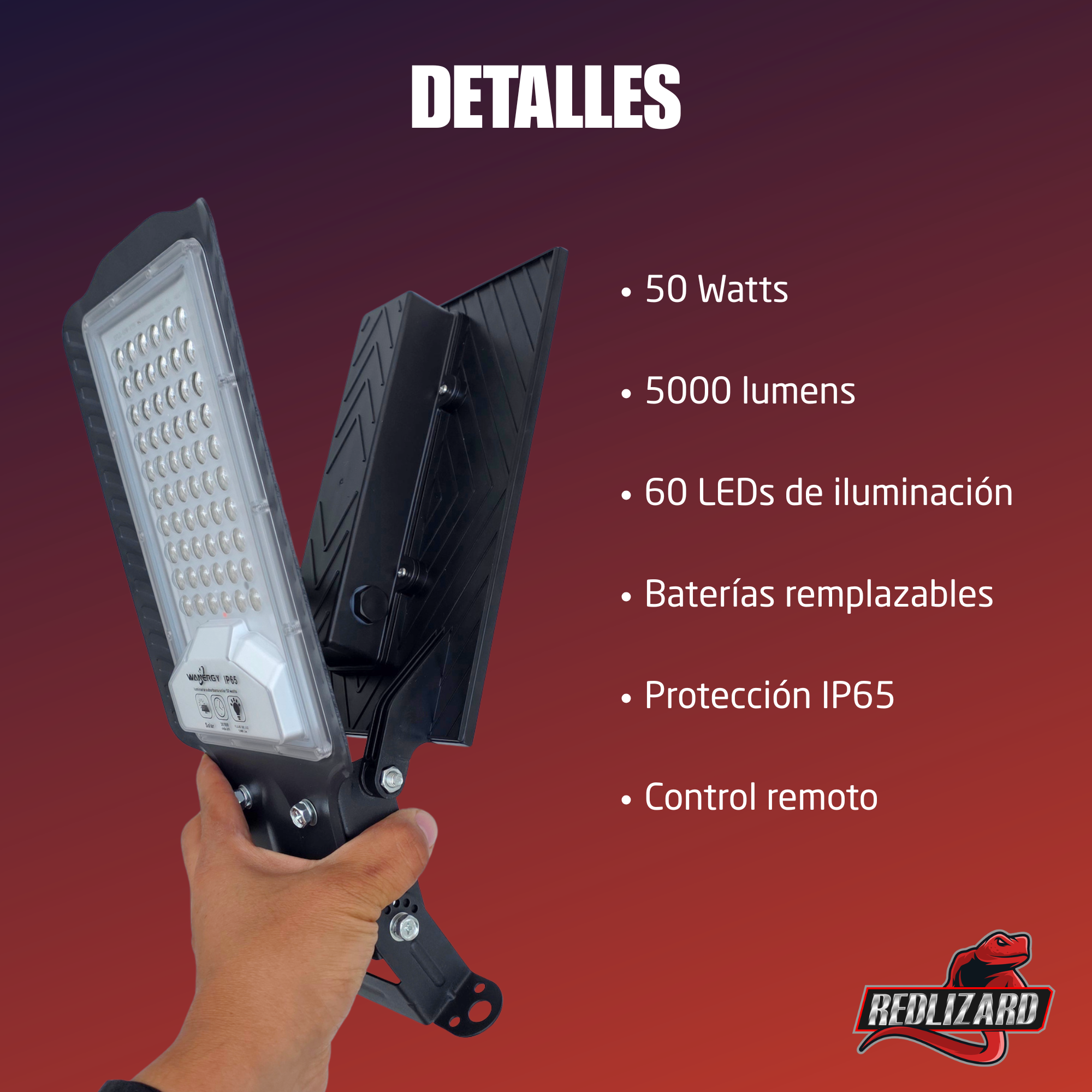 Lampara Solar Suburbana Alumbrado Residencial Tubo O Pared