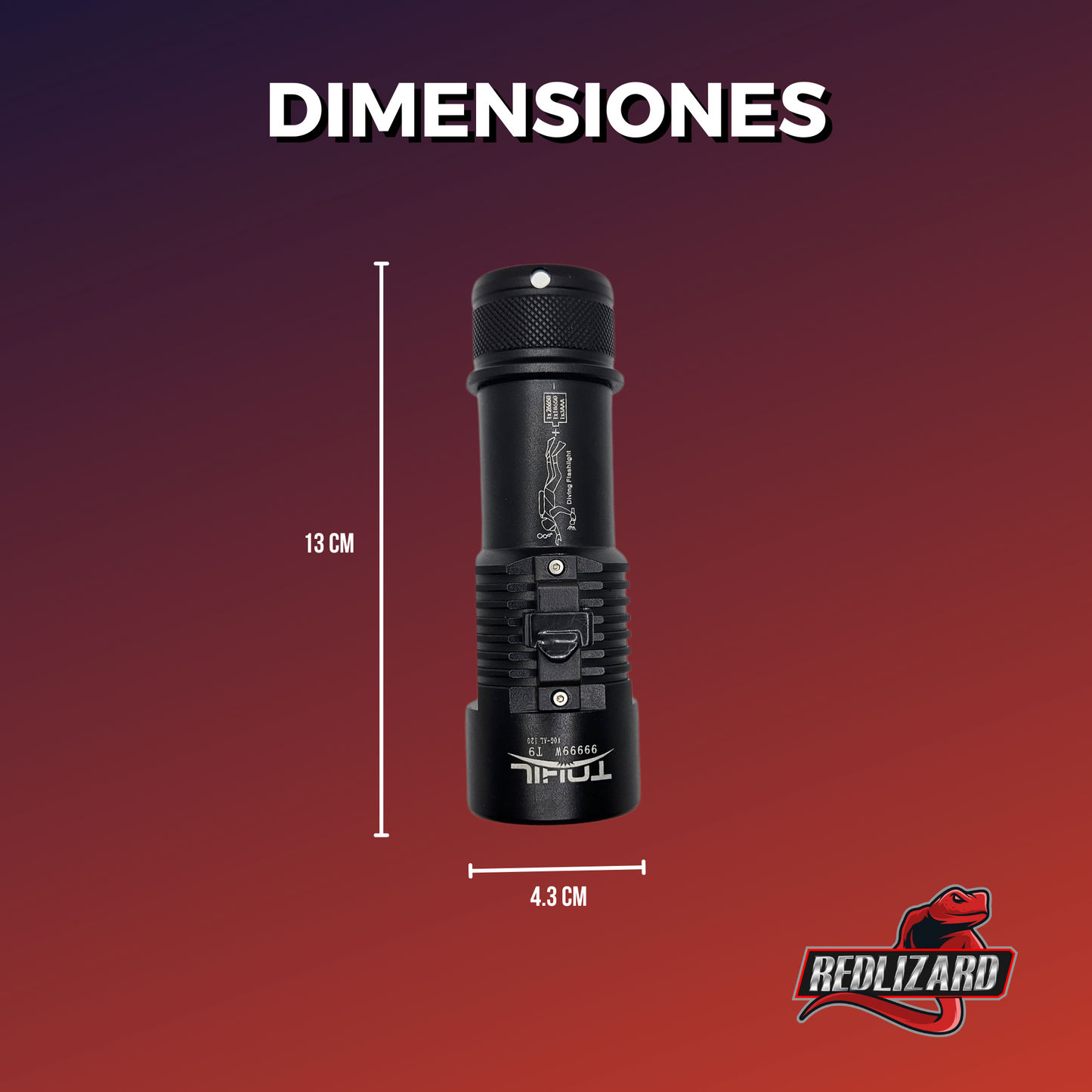 Linterna Lampara De Buceo Led Sumergible 10,000 Lumenes