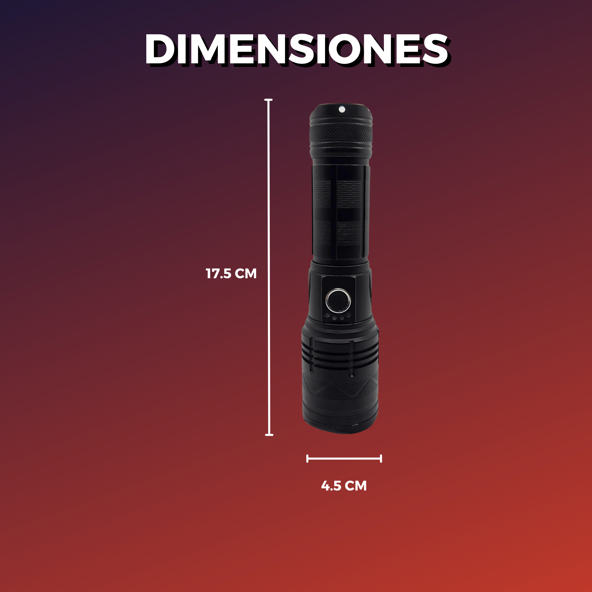 Lampara Tactica Recargable Doble Laserled T180 20000 Lumenes