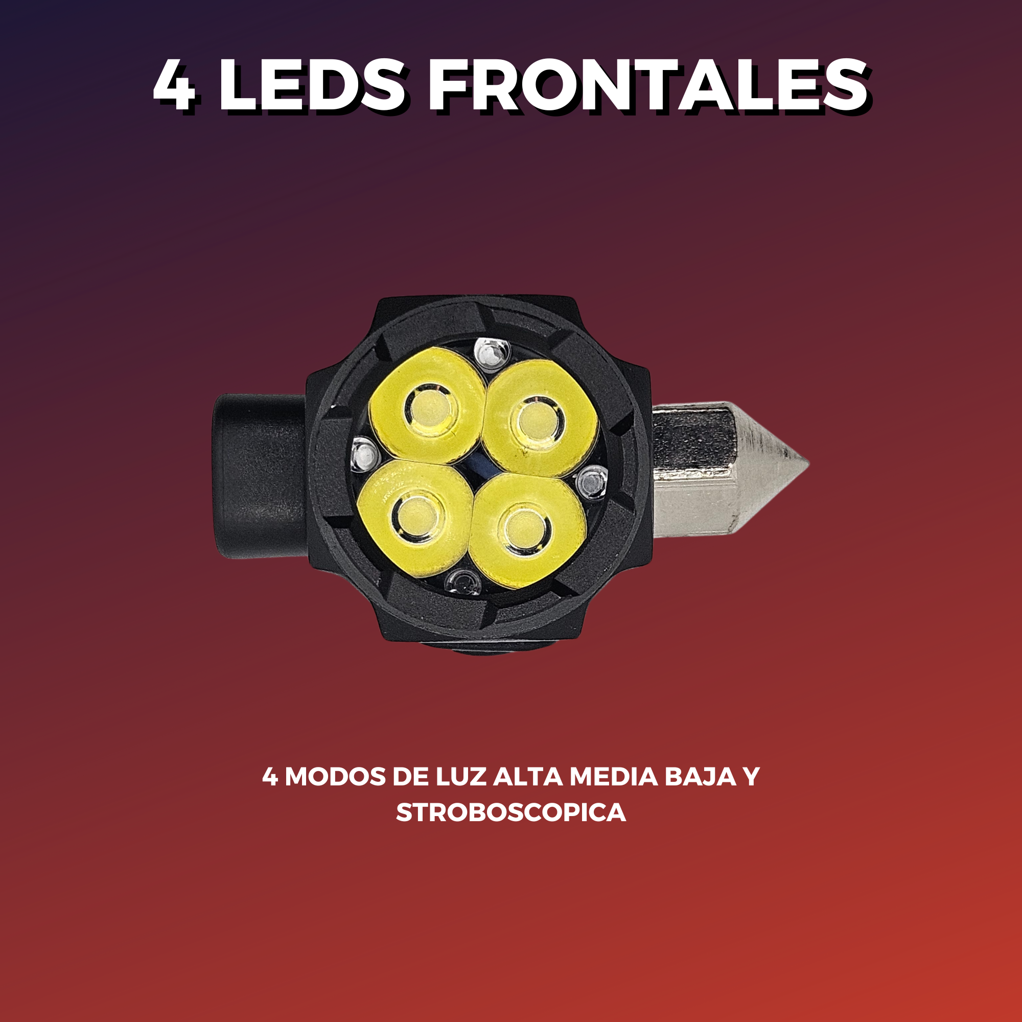 Lampara Ultrapotente Recargable Para Emergencias Con Rompevidrios