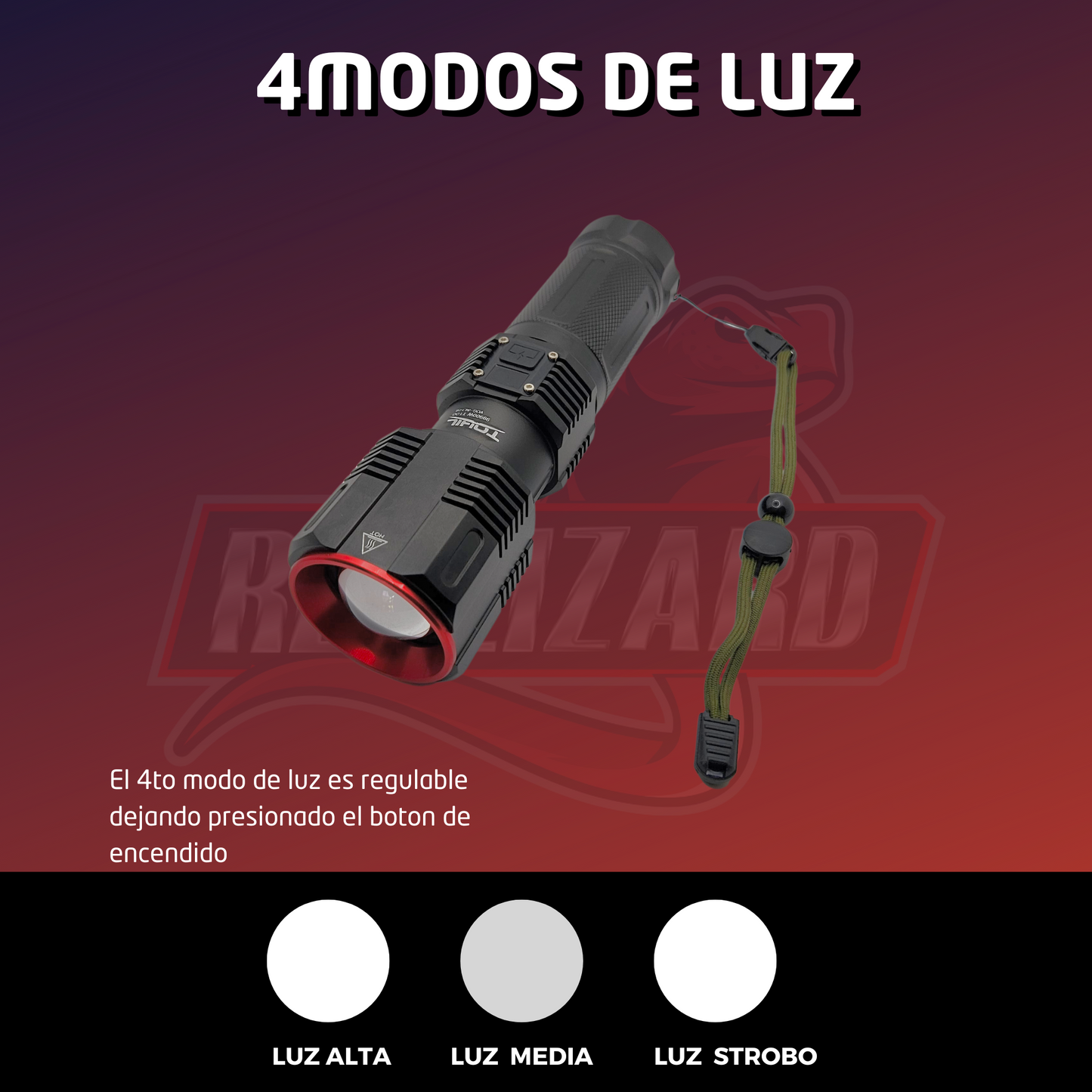 Lampara Tactica Ulta Potente Led T180 Recargable Usb