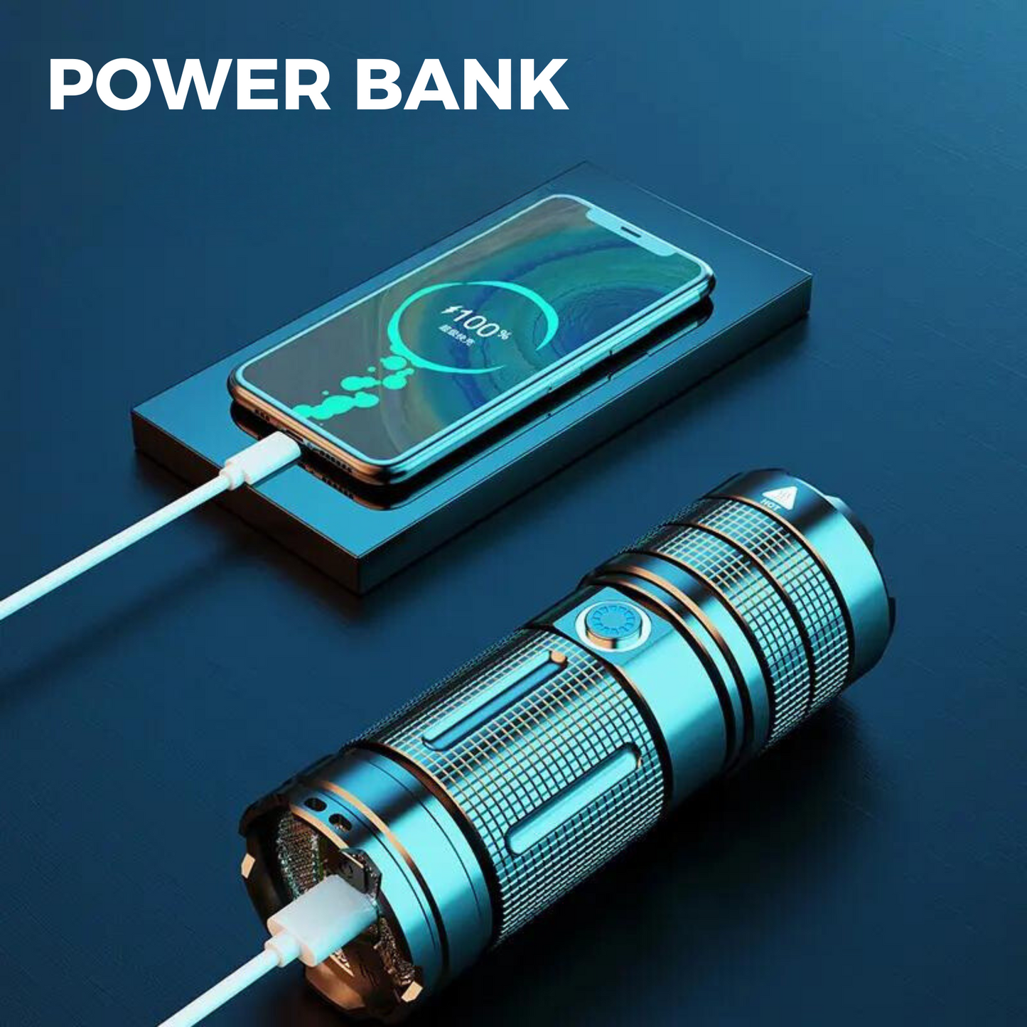Lampara Recargable Usb Laser Led 30,000 Lumenes Y Power Bank