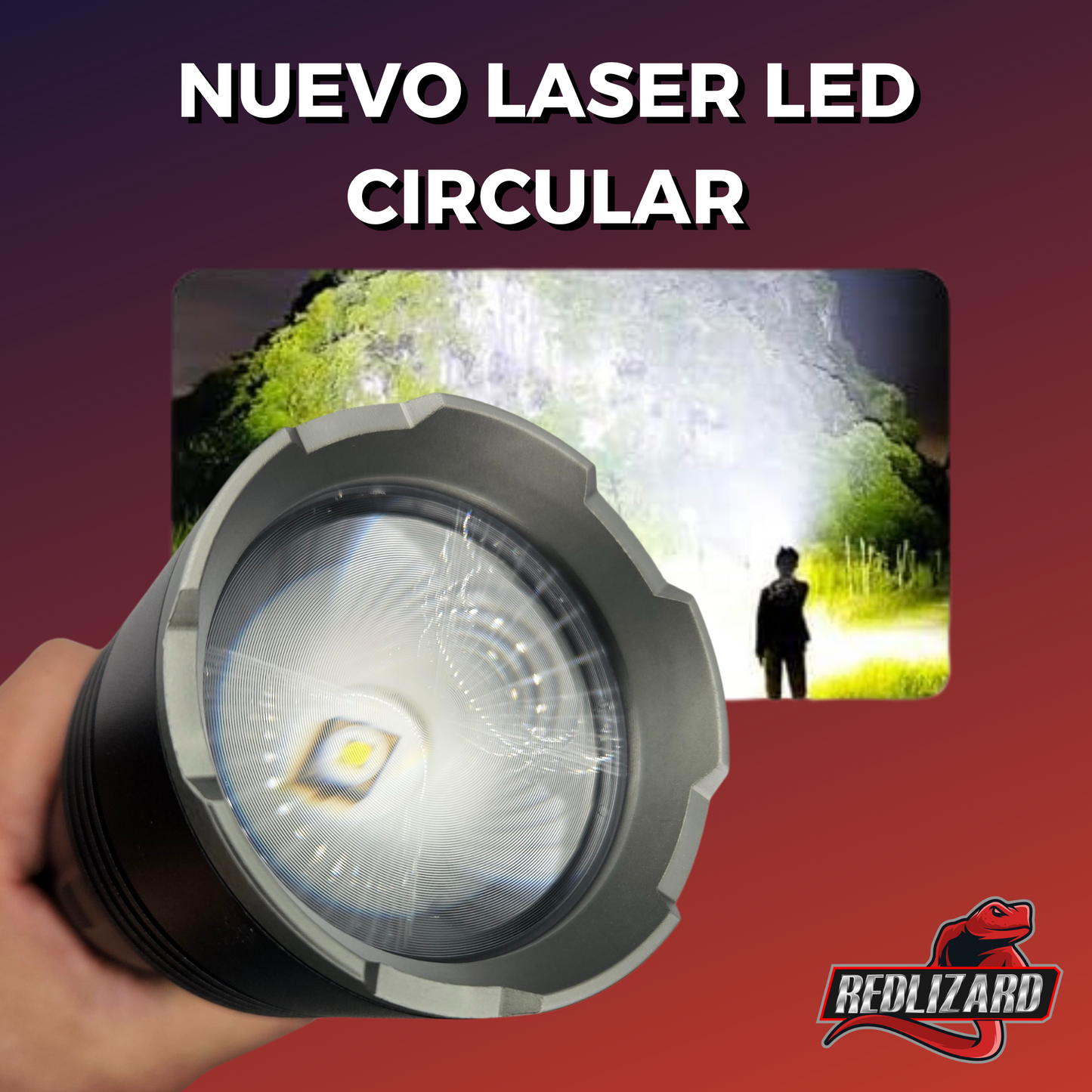 Lampara Tactica Ultra Potente Laser Led 30000 Lm Power Bank
